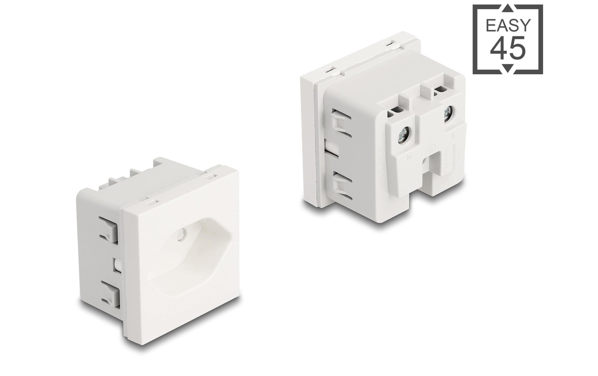 DeLOCK Easy 45 Steckdoseneinheit – 1×T13, Einbau