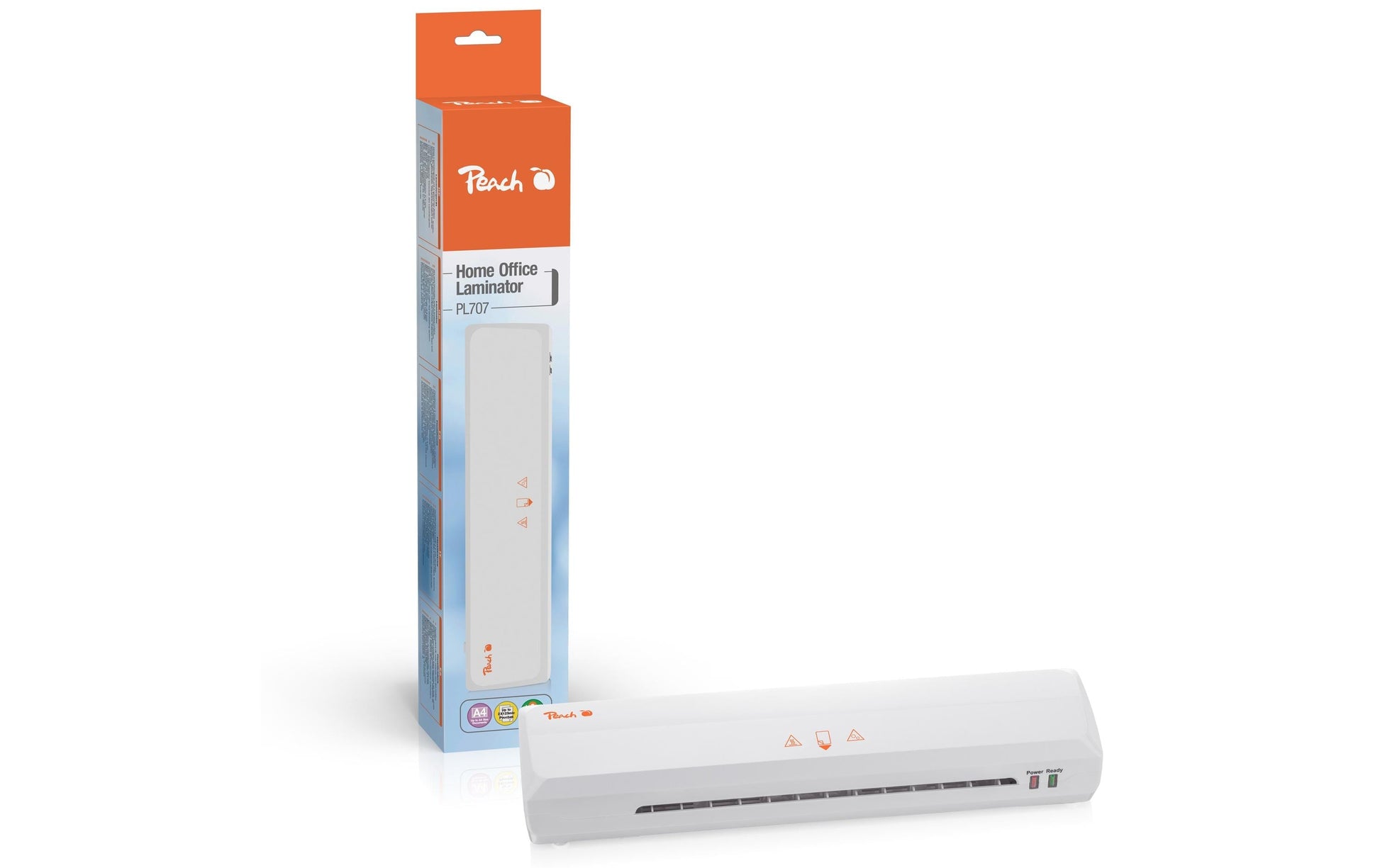 Peach bürogeräte Peach PL707 Laminiergerät A4 – Heisslaminator, bis 125 µm, 2 Rollen