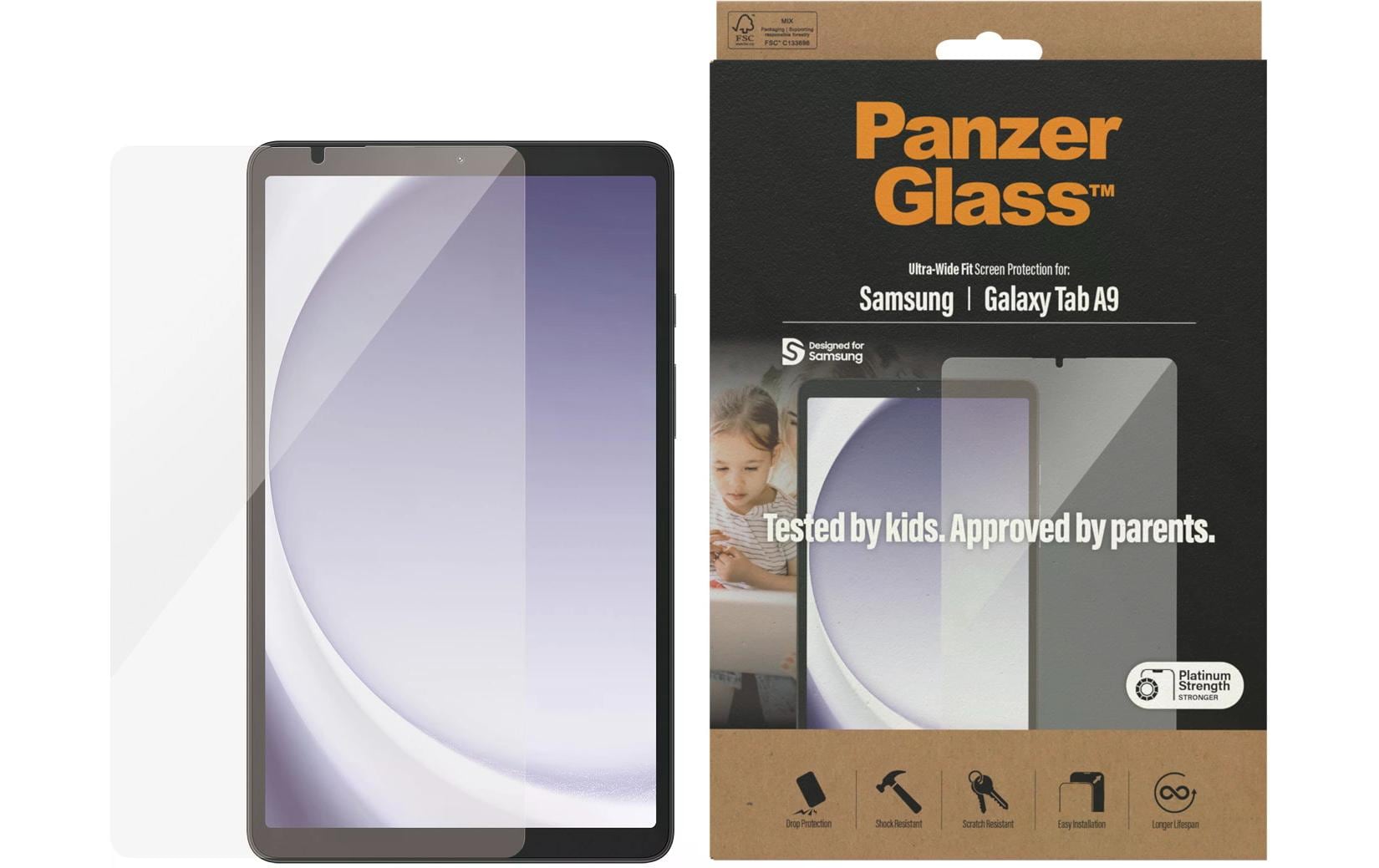 PanzerGlass Panzerglas für Samsung Galaxy Tab A9 8,7" – Kratzresistent, Anti-Fingerprint