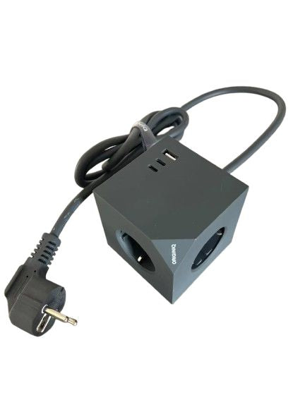 Microconnect PowerCube, 3× Schuko (Typ F), USB-C + 1× USB-A, 1,5 m, Magnetfunktion