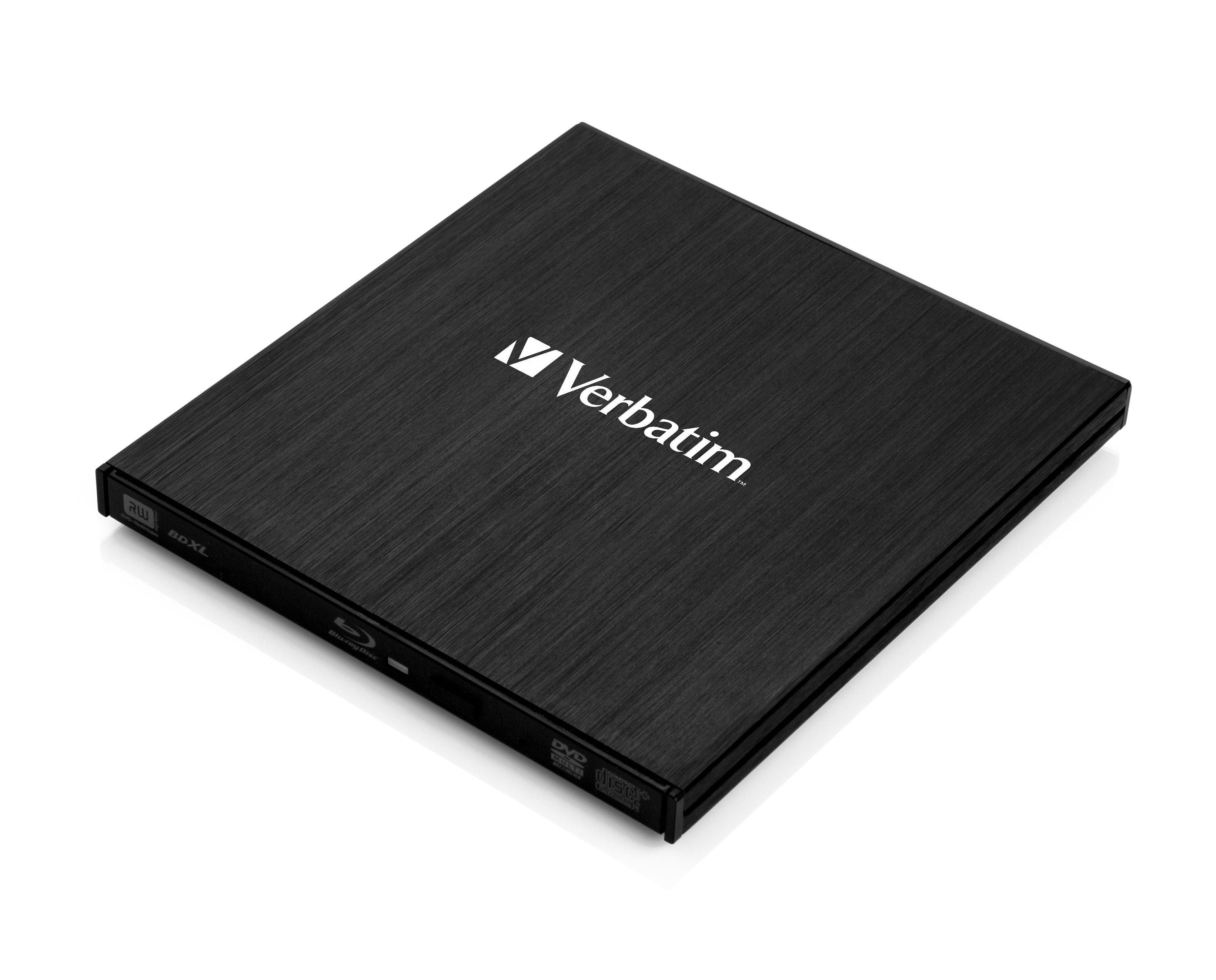 Verbatim Slimline Blu-ray-Writer (extern, Slot-In) – für Desktop/Laptop, USB 3.2 Gen 1