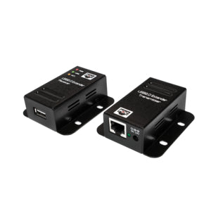 LogiLink UA0267 USB-Extender-Set USB zu RJ-45 – bis 50 m, USB 2.0 (480 Mbit/s), PoE – für USB-Geräte – Schwarz