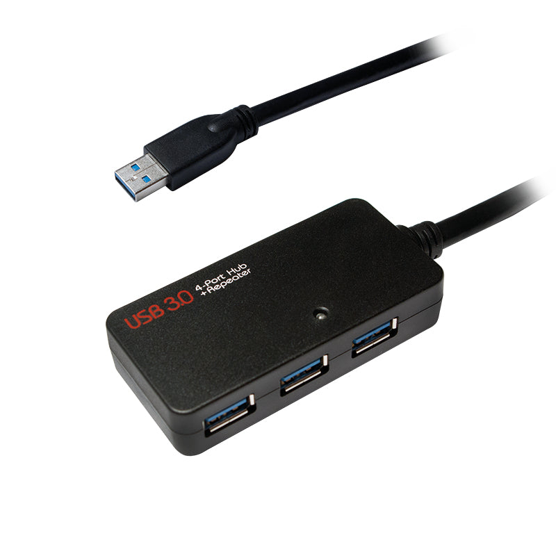 LogiLink USB-A Verlängerungskabel (Stecker auf Buchse) – USB 3.2 Gen 1 (5 Gbit/s) – 10 m – aktiv – Schwarz
