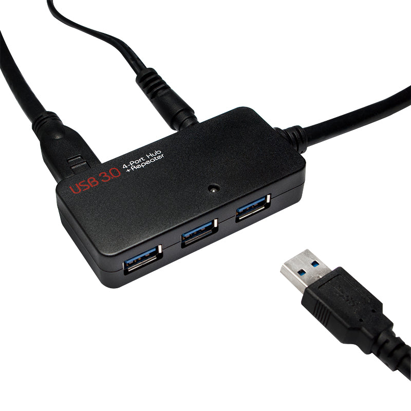 LogiLink USB-A Verlängerungskabel (Stecker auf Buchse) – USB 3.2 Gen 1 (5 Gbit/s) – 10 m – aktiv – Schwarz