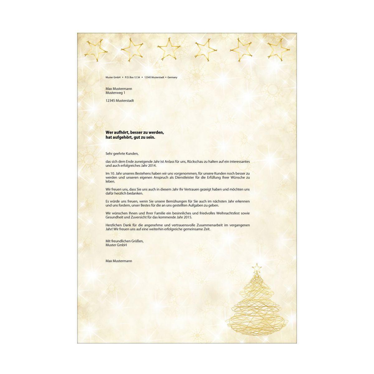 Sigel Motivpapier – A4, 90 g/m², Graceful Christmas – für Inkjet/Laser/Kopierer – FSC – 100 Blatt