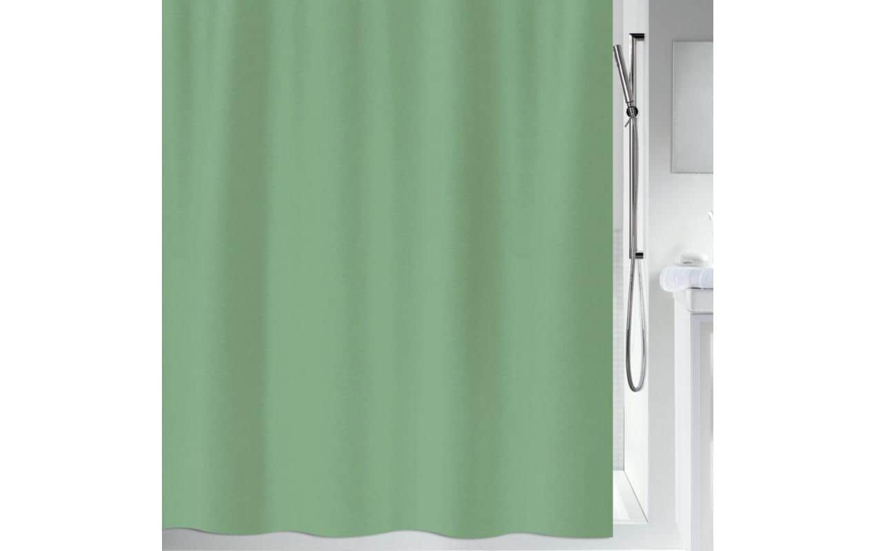 Spirella PRIMO Duschvorhang – 240 × 200 cm – Grün – Polyester – Waschbar bei 40 °C