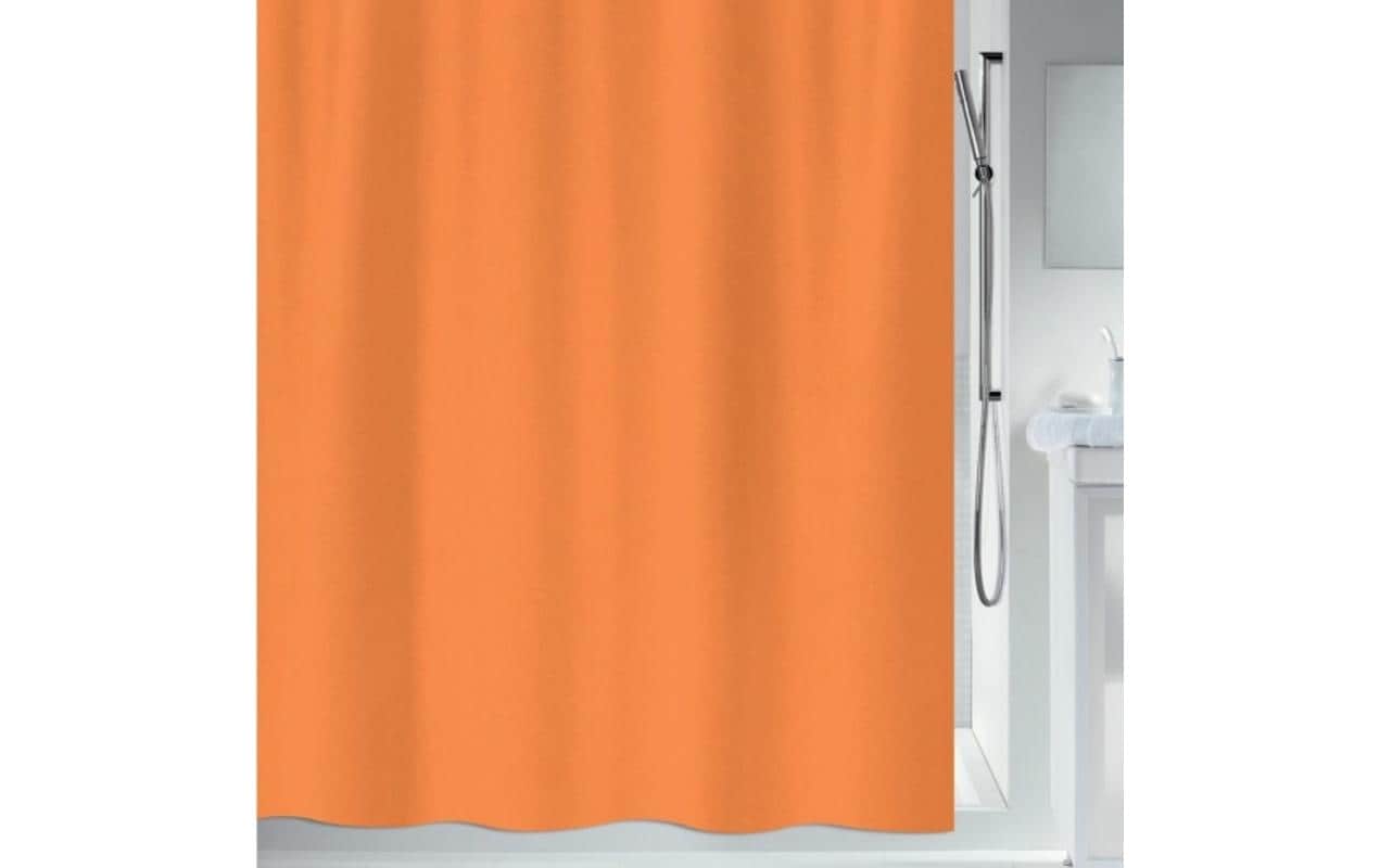 Spirella PRIMO Duschvorhang – 120 × 200 cm – Orange – Polyester – 40 °C