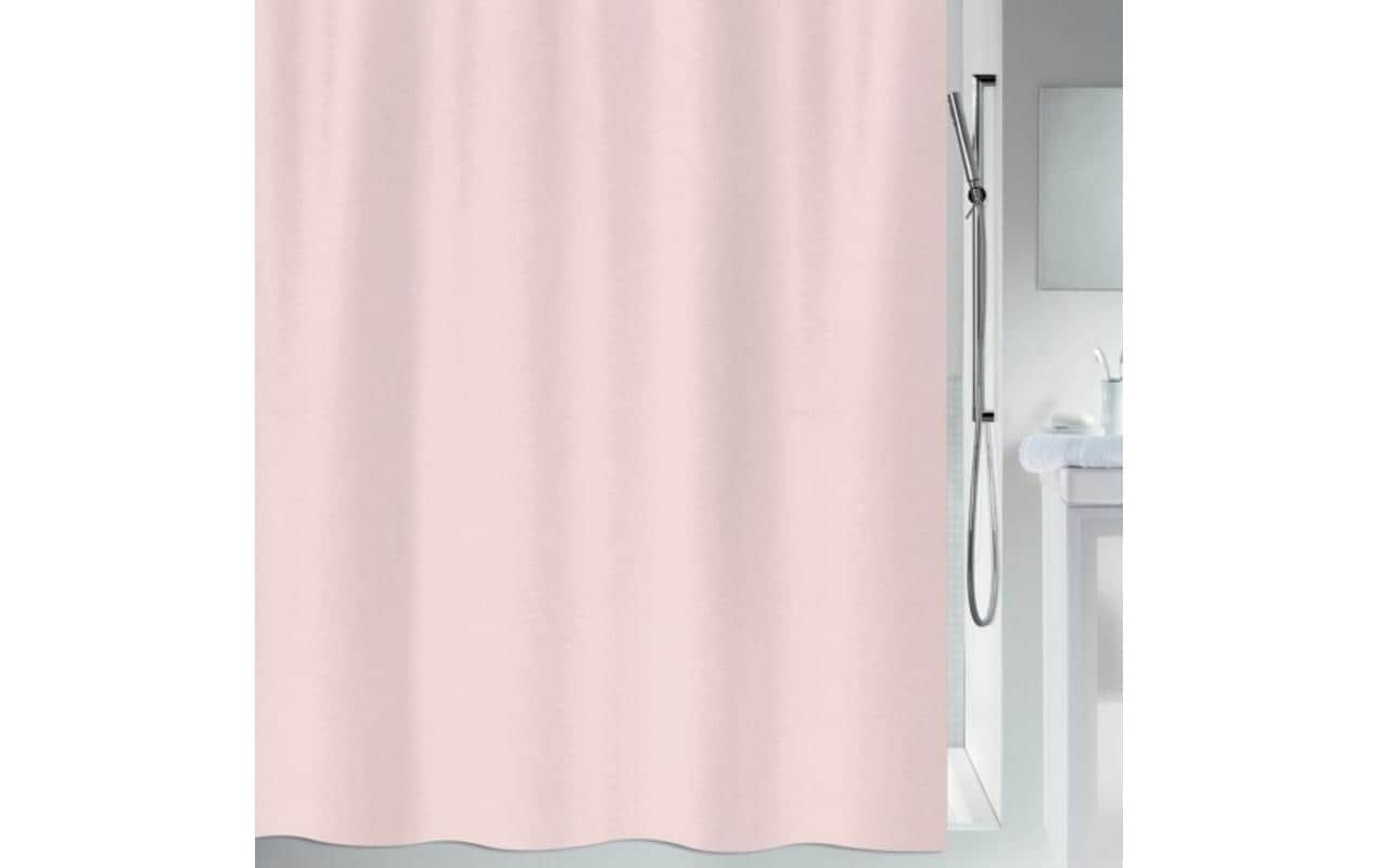 Spirella PRIMO Duschvorhang – 120 × 200 cm – Rosa – Polyester – 40 °C