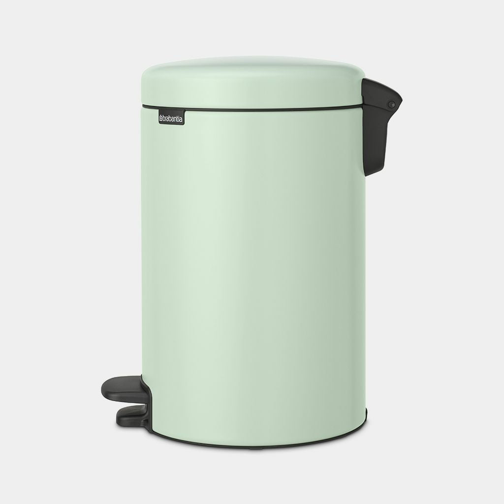 Brabantia NewIcon Papierkorb – 20 l, mit Deckel – Stahl, Grün – B × H × T 290 × 467 × 380 mm
