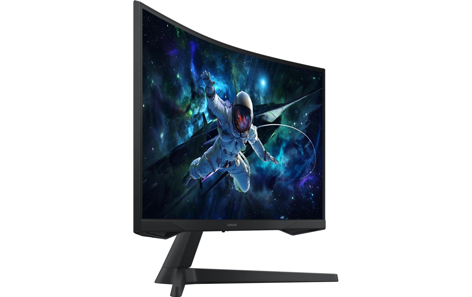 Samsung Odyssey G55C – Monitor, 27" WQHD (2560 × 1440), VA, Gebogen, 165 Hz, 300 cd/m², VESA 75 × 75, Schwarz