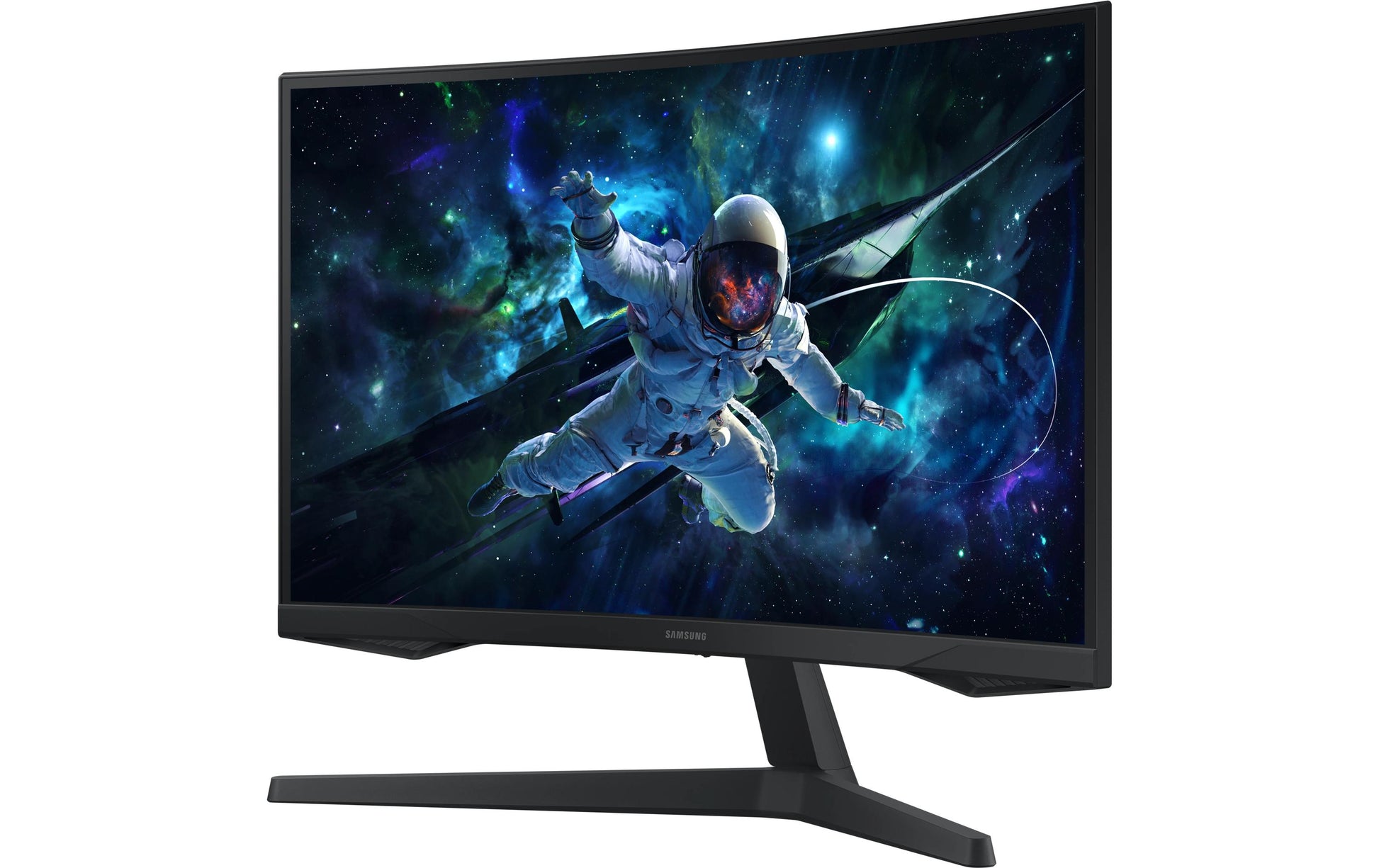 Samsung Odyssey G55C – Monitor, 27" WQHD (2560 × 1440), VA, Gebogen, 165 Hz, 300 cd/m², VESA 75 × 75, Schwarz