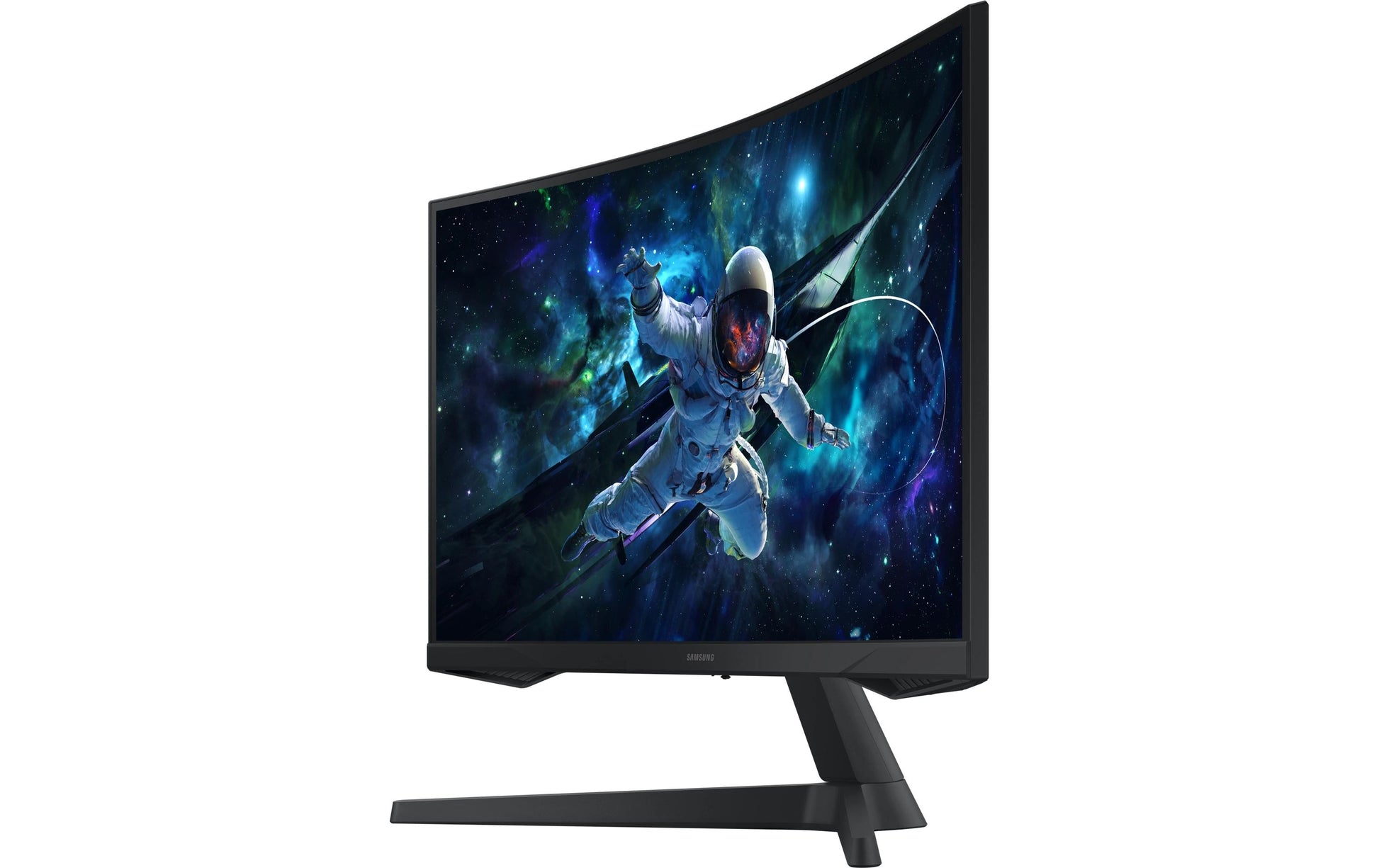 Samsung Odyssey G55C – Monitor, 27" WQHD (2560 × 1440), VA, Gebogen, 165 Hz, 300 cd/m², VESA 75 × 75, Schwarz