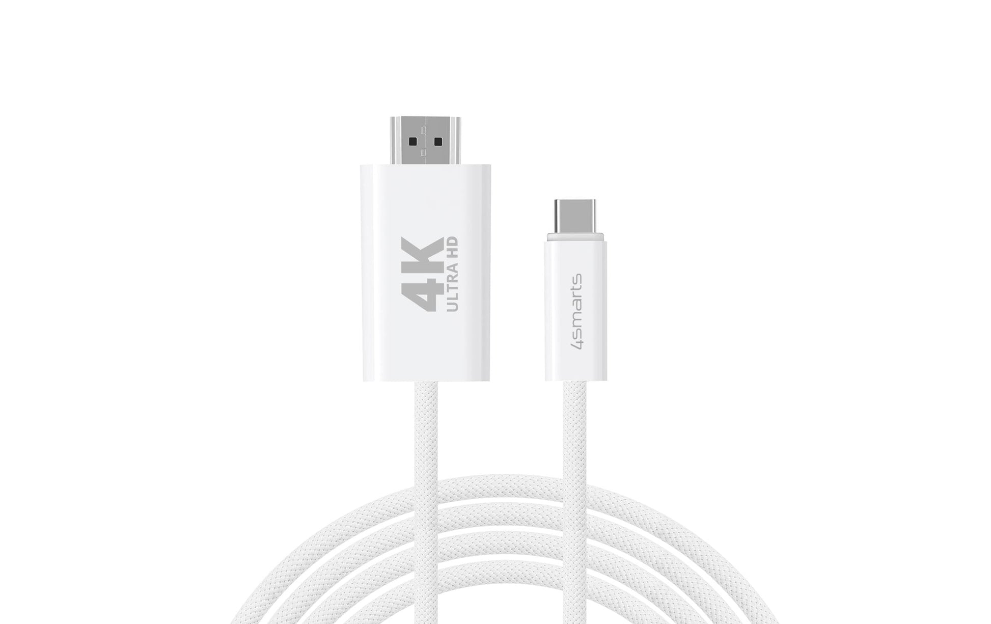 4smarts USB-C auf HDMI Kabel 4K – 2 m – Weiss