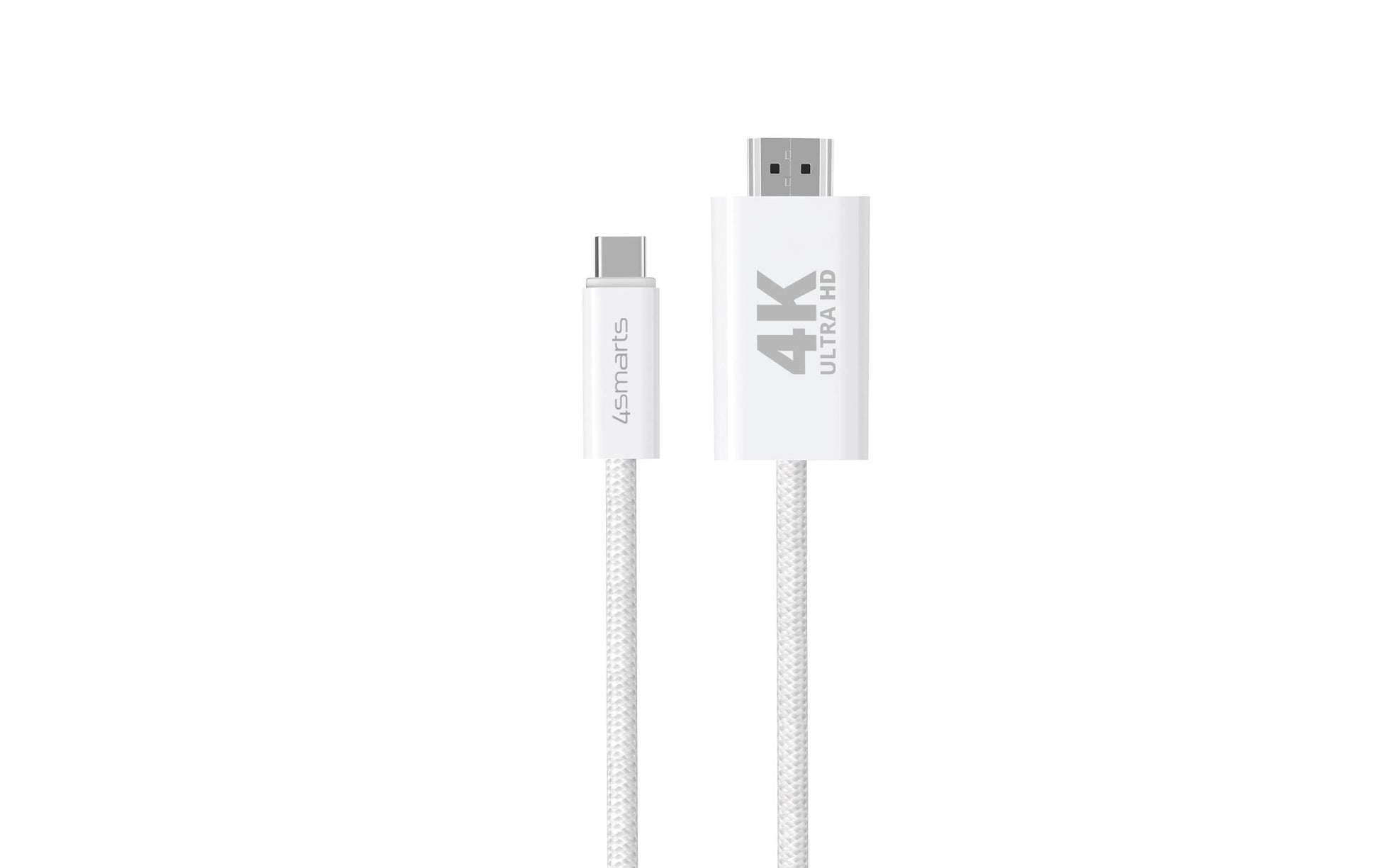 4smarts USB-C auf HDMI Kabel 4K – 2 m – Weiss