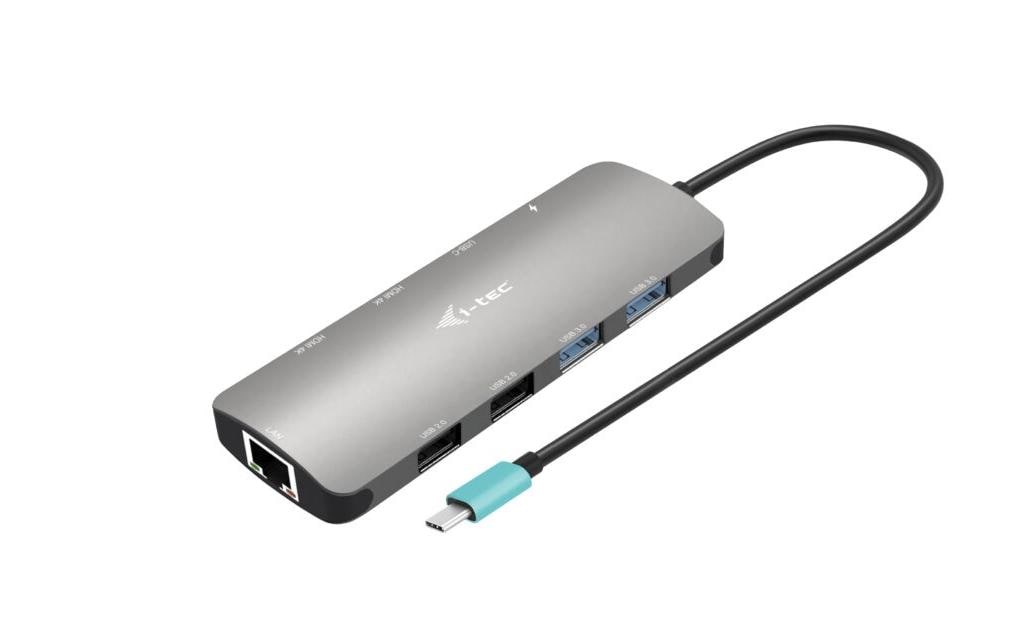 i-tec Metal Nano Dockingstation – USB-C, 2× HDMI, 4× USB-A, 100 W PD, GbE, für Windows/Mac/ChromeOS