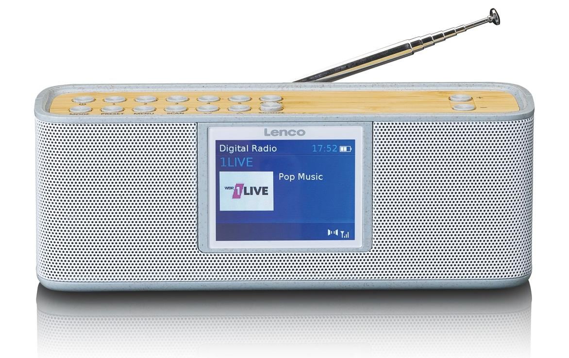 Lenco PDR-046GY – DAB, DAB+, FM, Bluetooth, integrierter Akku