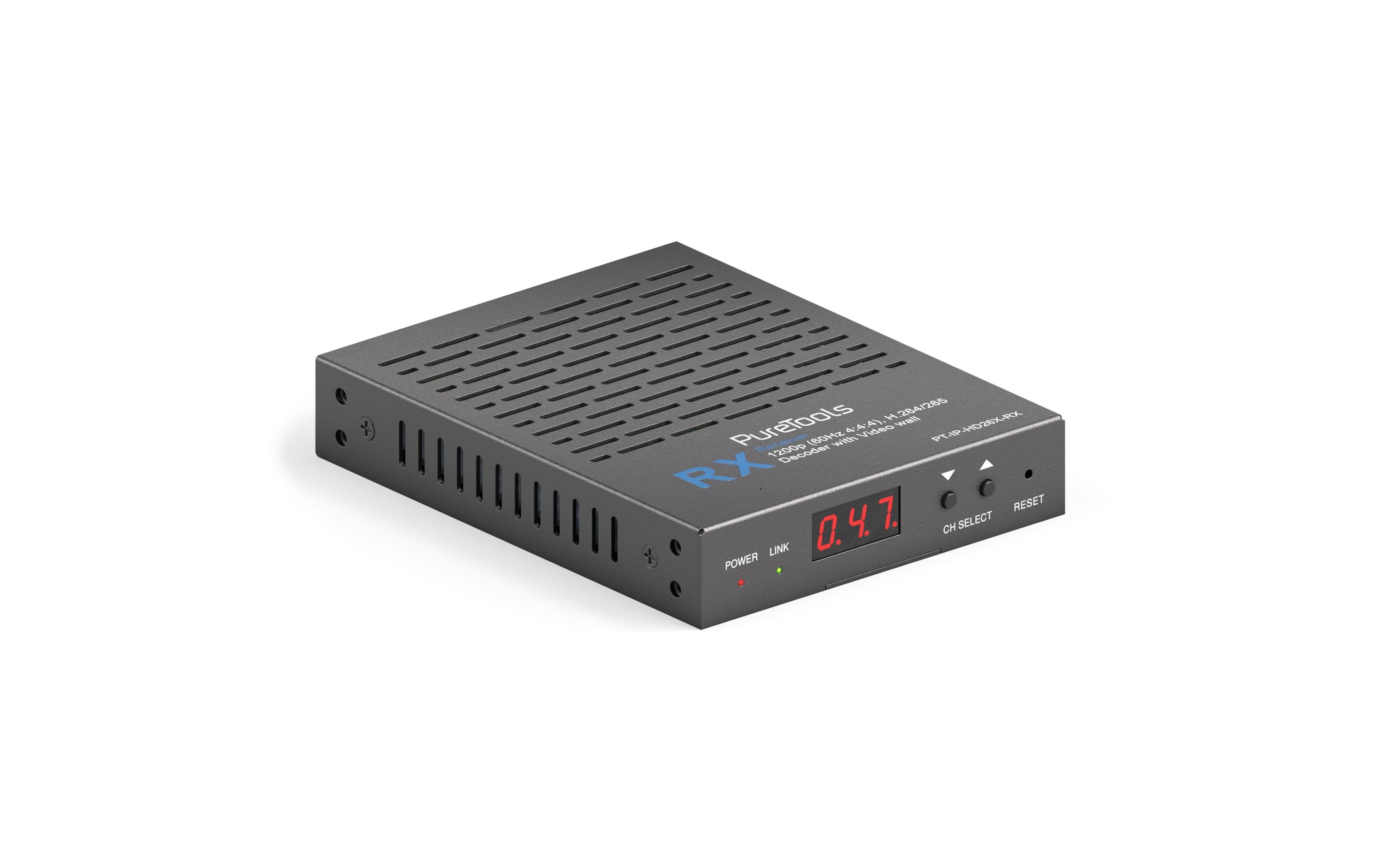 Purelink puretools PureTools PT-IP-HD26X-RX – IP-Empfänger, HDMI, Gigabit Ethernet (RJ-45), PoE, WUXGA (1920 × 1200)
