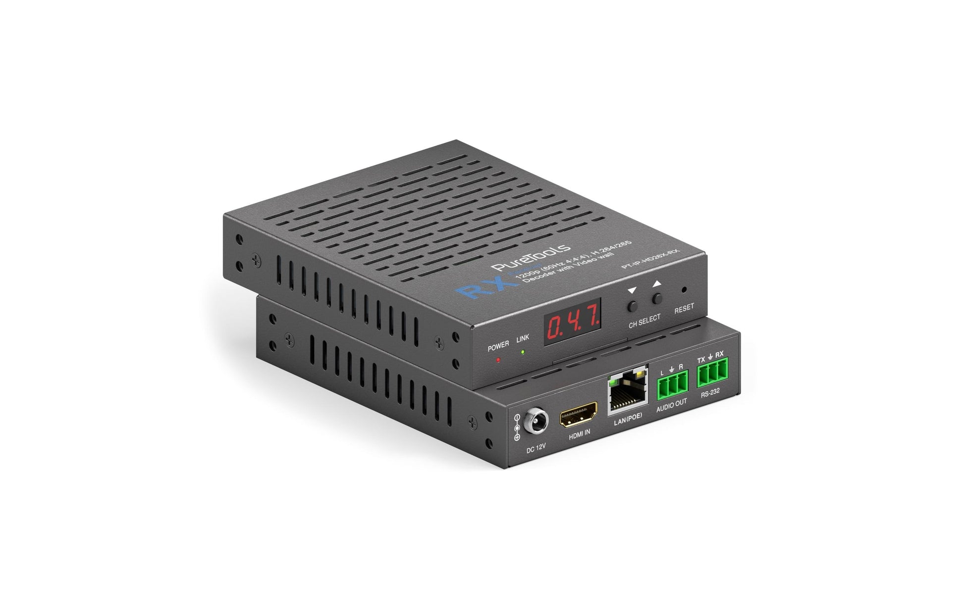 Purelink puretools PureTools PT-IP-HD26X-RX – IP-Empfänger, HDMI, Gigabit Ethernet (RJ-45), PoE, WUXGA (1920 × 1200)