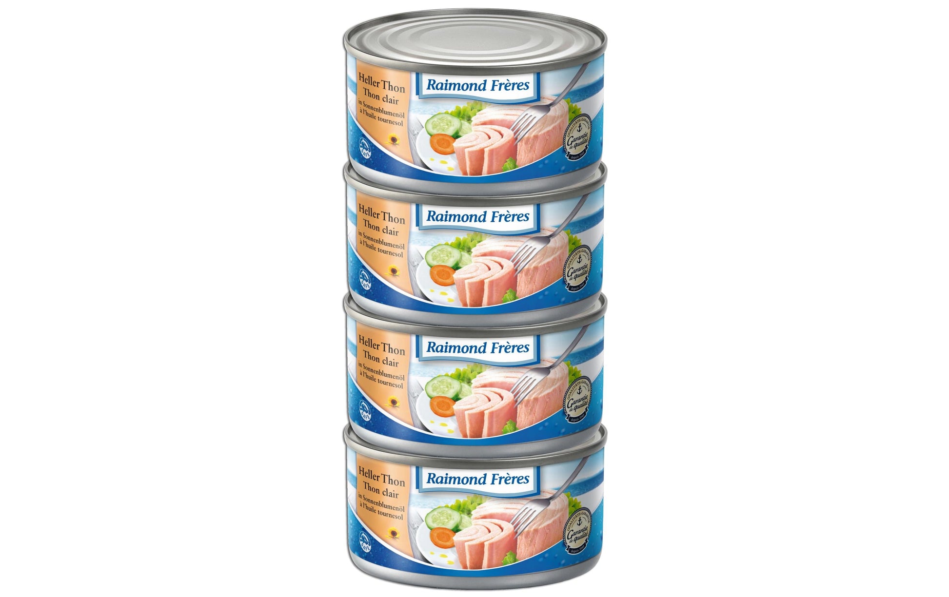 Raimond frères Tongol Thunfisch in Sonnenblumenöl – 4×200 g