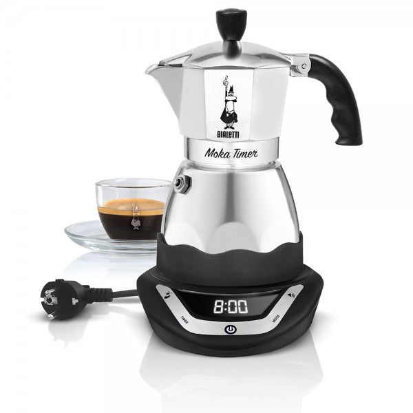 Bialetti Moka Timer – Elektrische Espressokanne, 6 Tassen
