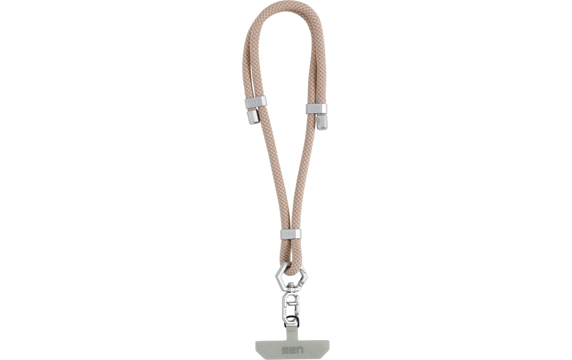 Urban Armor Gear UAG Civilian Strap Tether – Smartphone-Trageband – Polyester, 7 mm × 0,7 m – Beige/Silber
