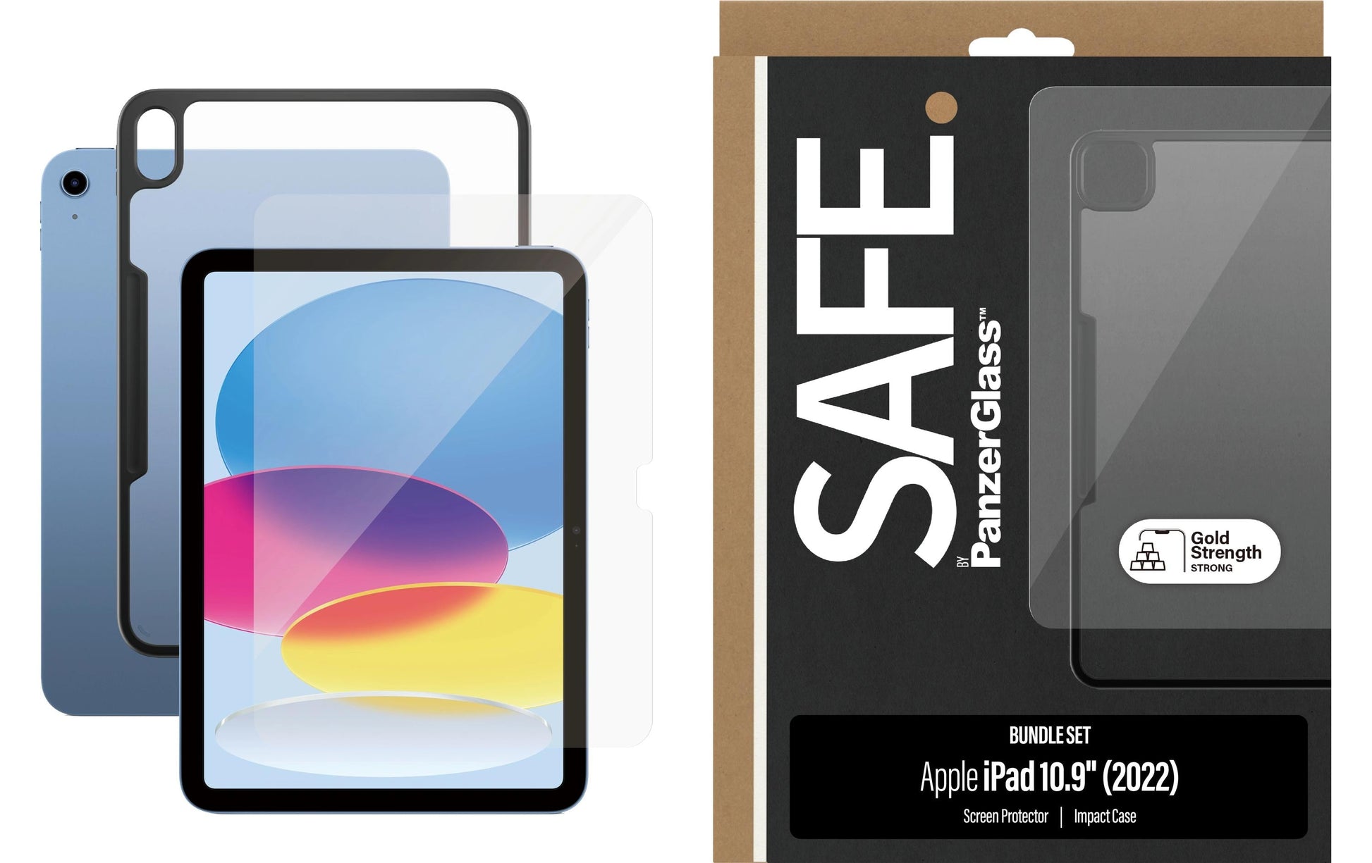 PanzerGlass SAFE. – Displayschutz (Panzerglas), Ultra-Wide Fit – für iPad 10.9 (2022)