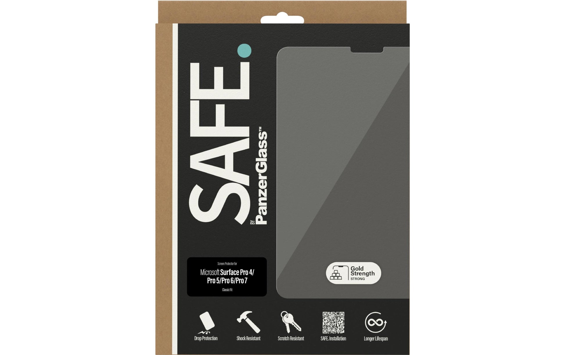 PanzerGlass Panzerglas für Surface Pro 4–7 12,3" – Kratzresistent, Anti-Fingerprint