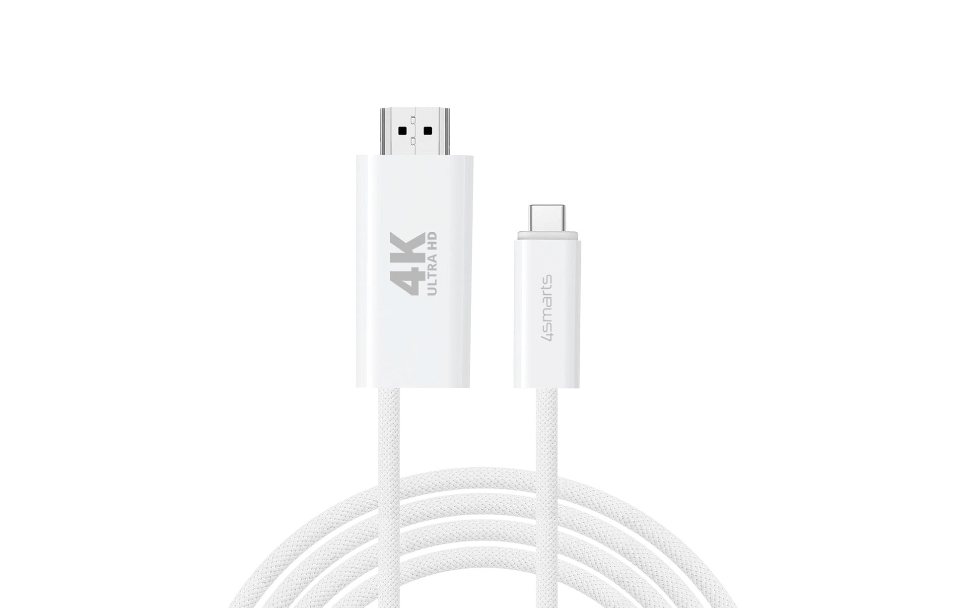 4smarts USB-C auf HDMI Kabel 4K – 2 m – Weiss