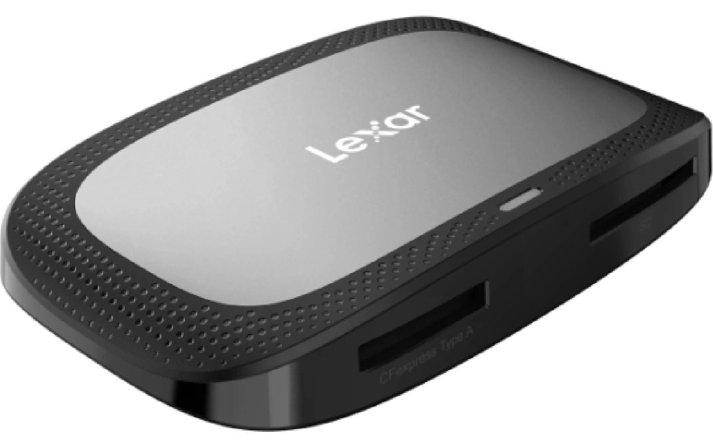 Lexar Speicherkartenleser RW530 – 98 × 19,1 mm, extern, USB 3.2 Gen 2 Type-C, 2 Steckplätze, Metall, schwarz –