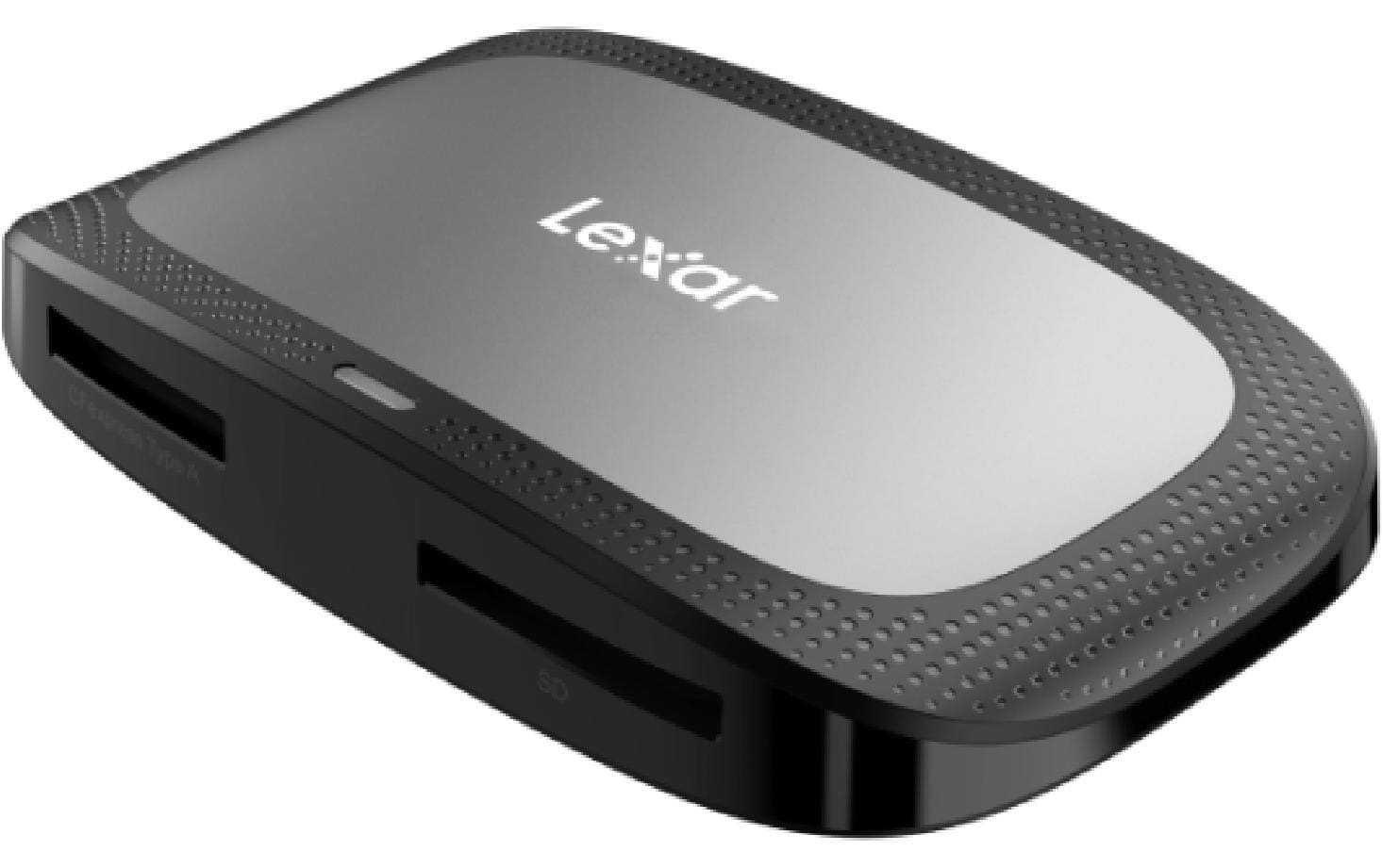 Lexar Speicherkartenleser RW530 – 98 × 19,1 mm, extern, USB 3.2 Gen 2 Type-C, 2 Steckplätze, Metall, schwarz –
