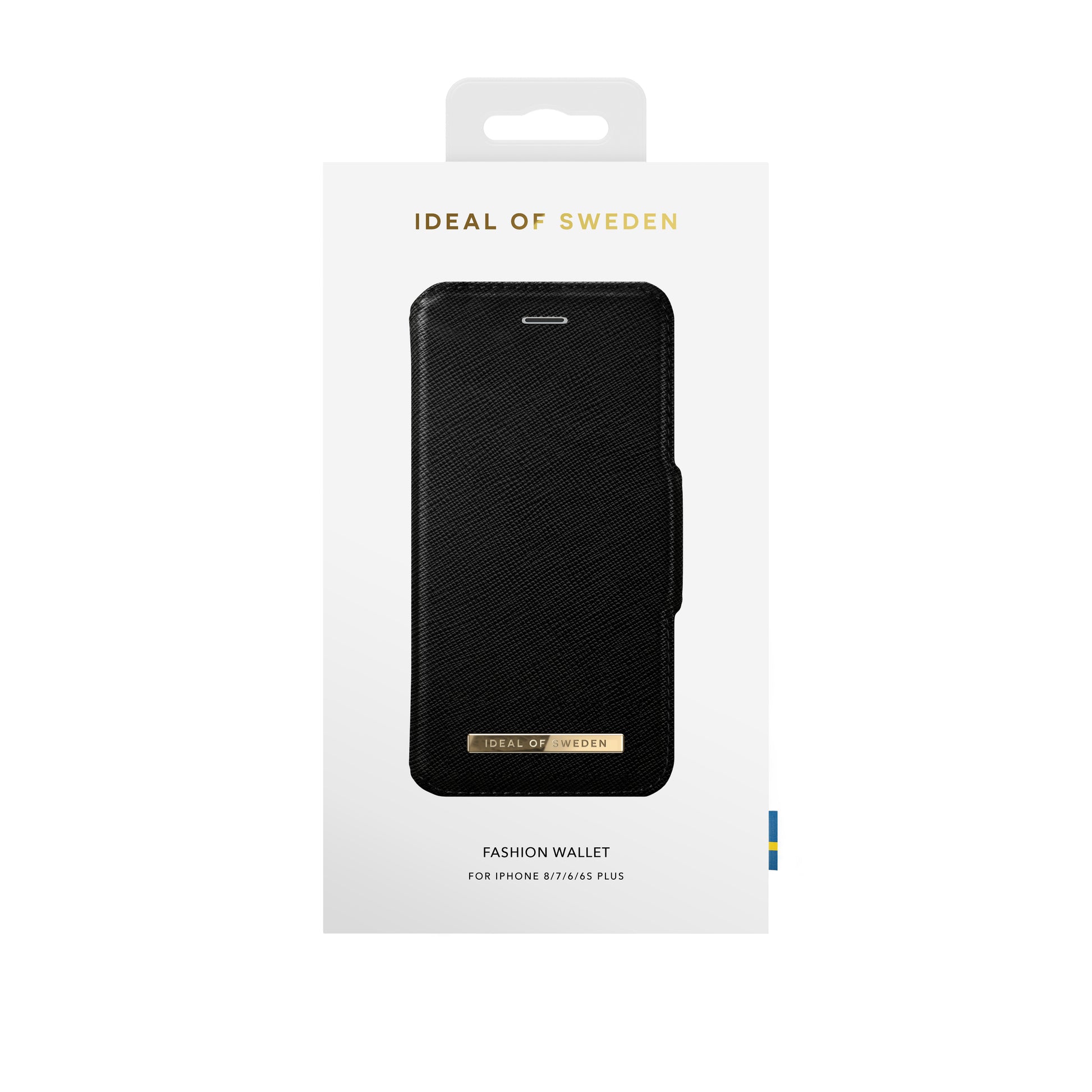 Ideal of Sweden – Booklet-Hülle – für Apple iPhone 6 Plus–8 Plus – Saffiano Schwarz – mit Kartenfach