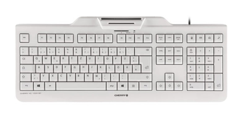 CHERRY KC 1000 SC – Tastatur, kabelgebunden (USB), CH-Layout (DE-CH) – für Windows, macOS & Linux