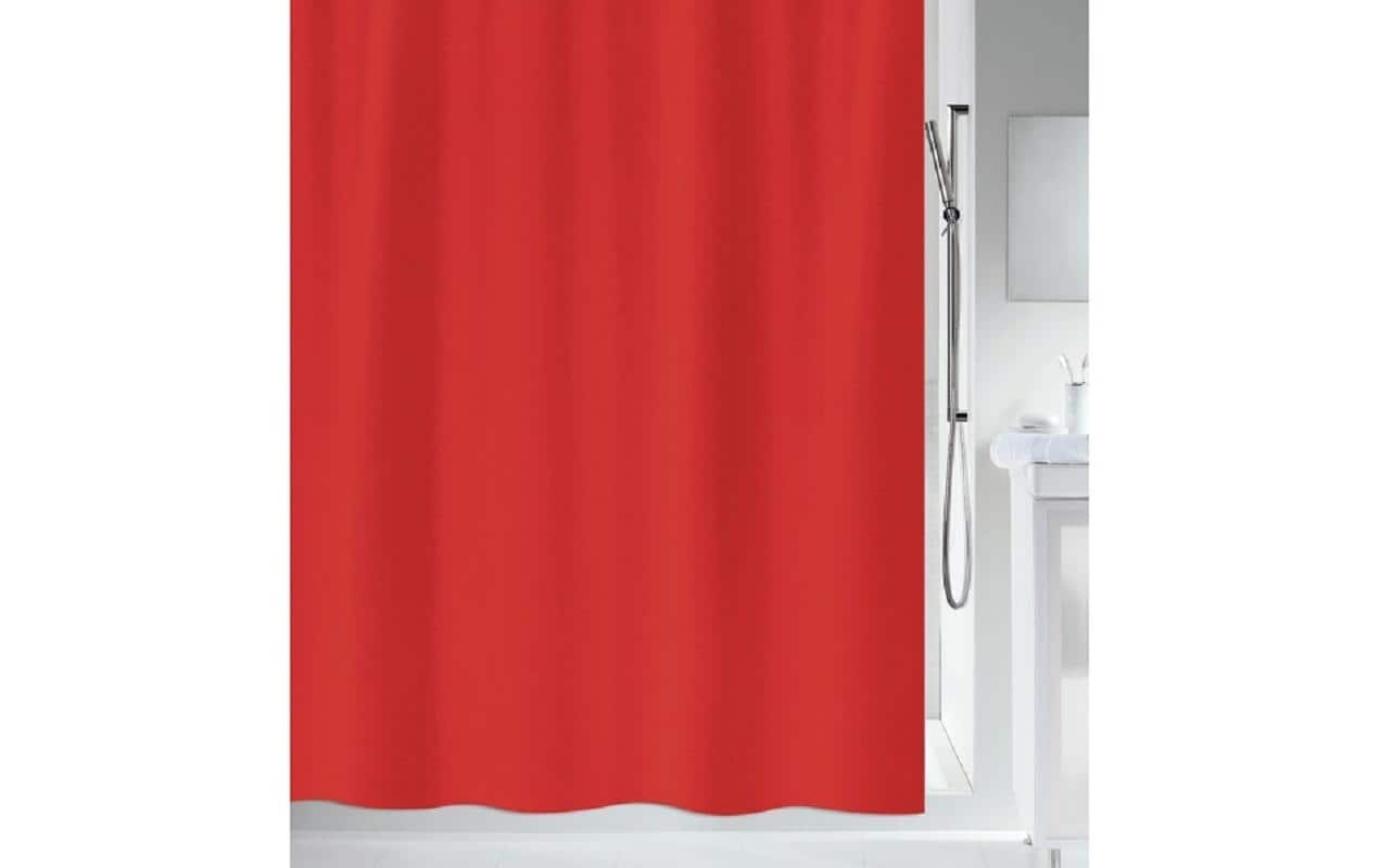 Spirella Duschvorhang – 120×200 cm, Polyester (PES), Rot