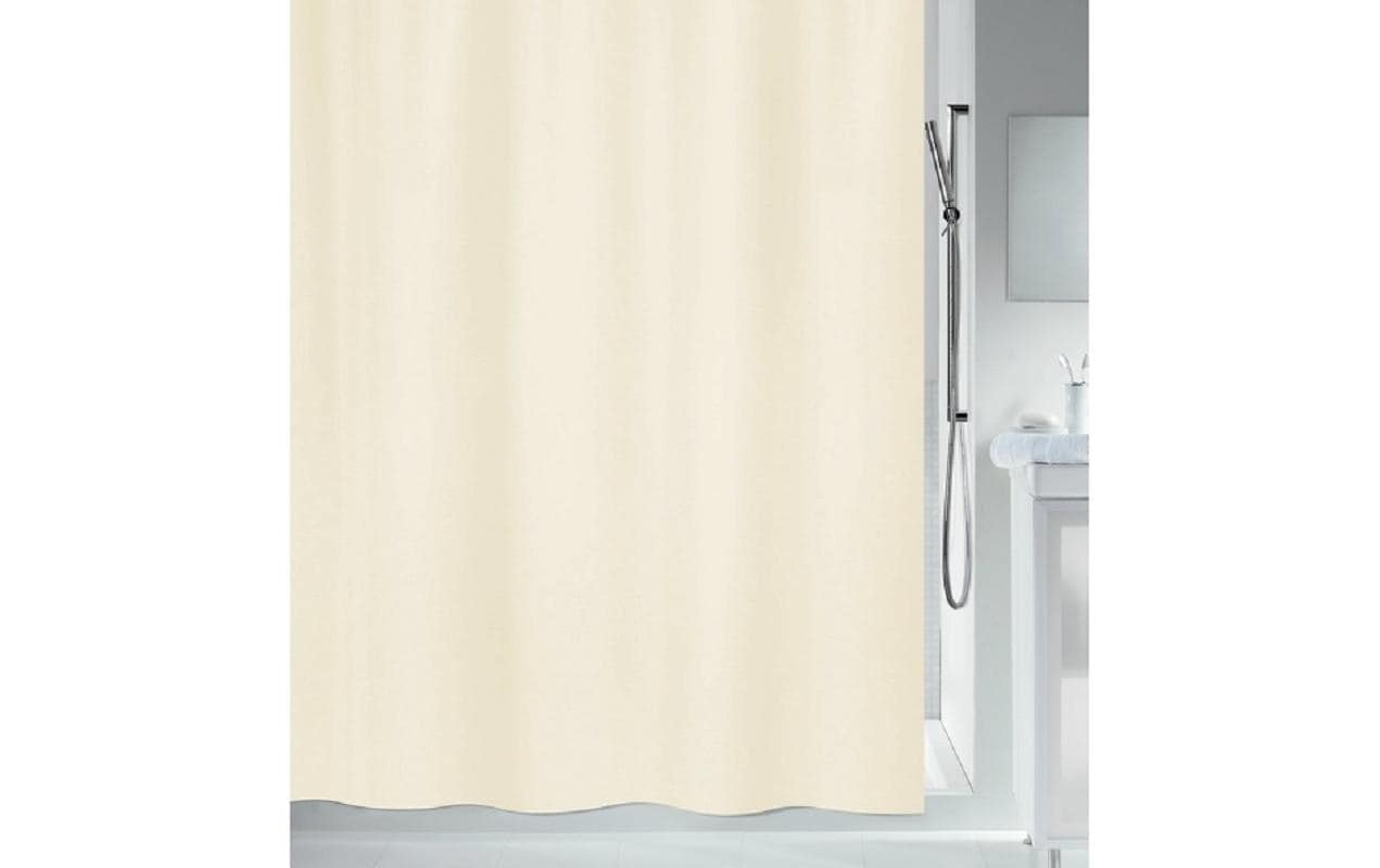 Spirella Duschvorhang Primo – 180×180 cm, Polyester, mit Ringen, Beige