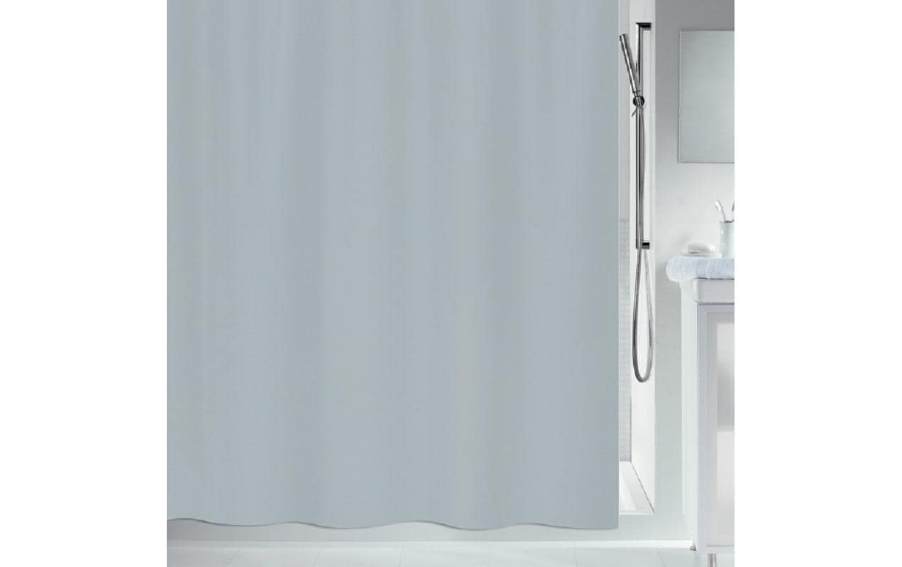 Spirella PRIMO Duschvorhang – 240 × 200 cm – Grau – Polyester – waschbar bei 40 °C