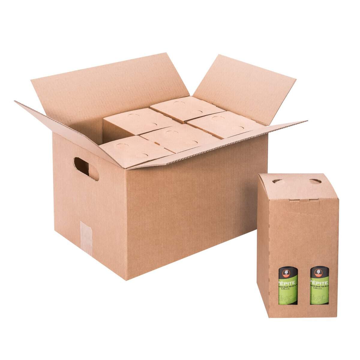 Brieger Tragebox – für 24 Flaschen, 368 × 245 × 233 mm, Automatikboden, mit Traggriffen