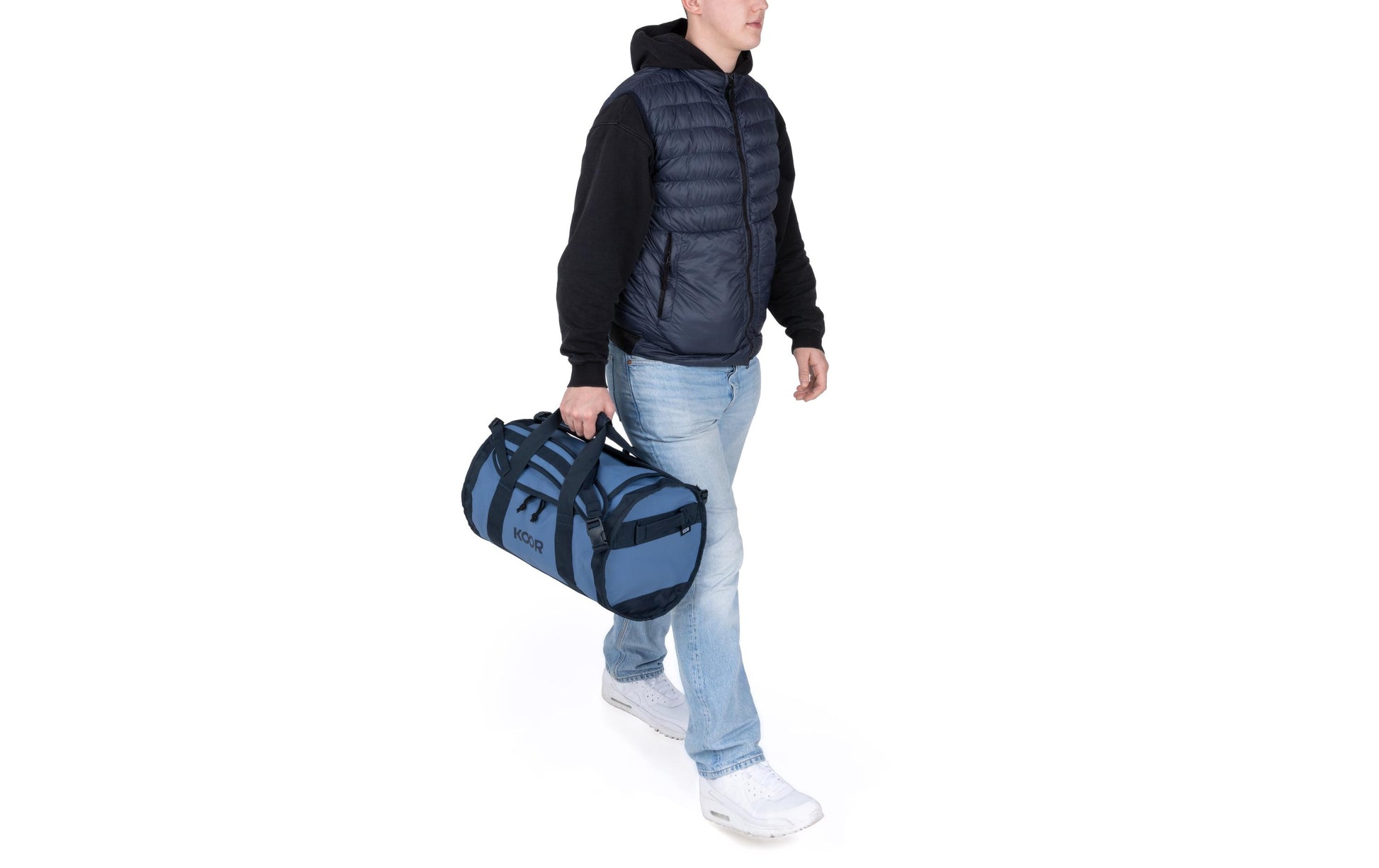KOOR Sporttasche Misty Skies – 30 L, aus rPET, Blau, 30,5 × 40 × 50 cm