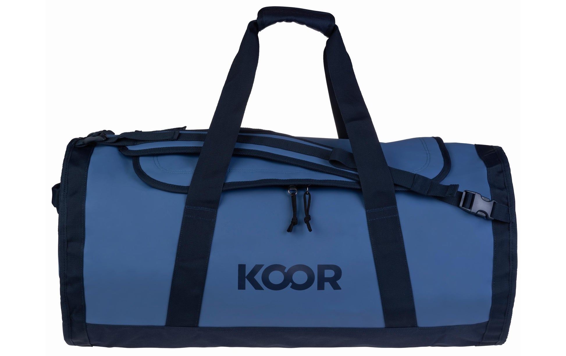KOOR Sporttasche – 70 l, aus rPET, blau, 38,5 × 38,5 × 73 cm