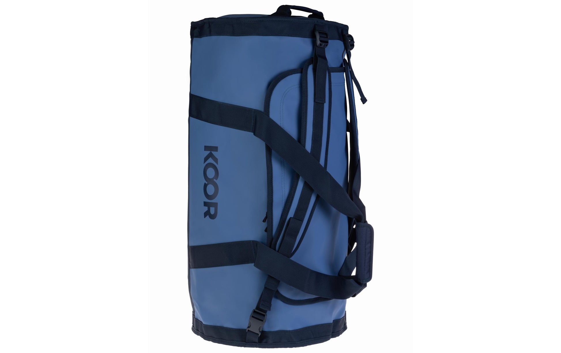 KOOR Sporttasche – 70 l, aus rPET, blau, 38,5 × 38,5 × 73 cm