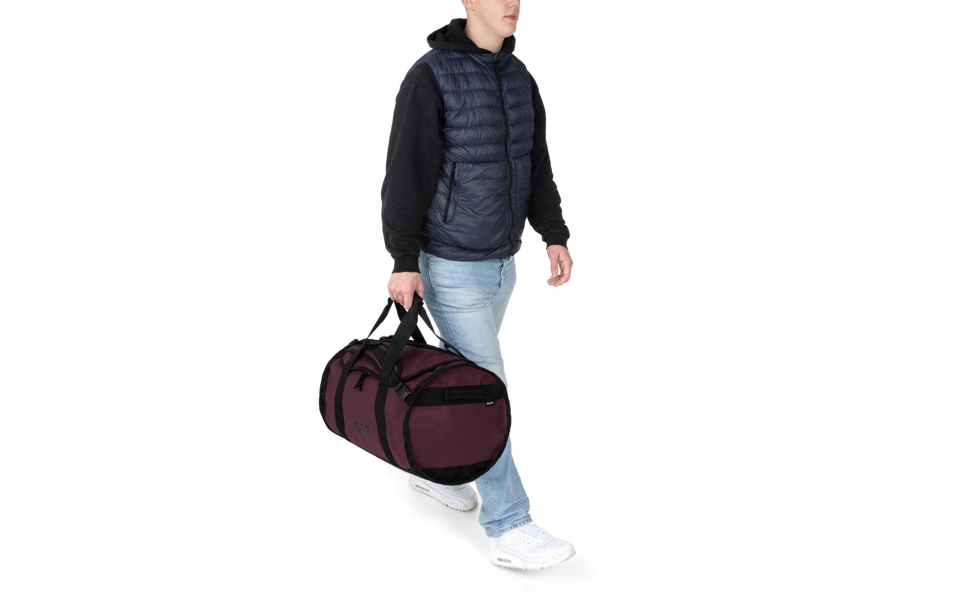 KOOR Sporttasche – 50 l, aus rPET, dunkelrot, 37 × 40,5 × 60,5 cm