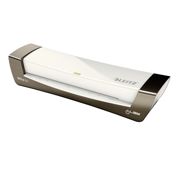 Leitz iLAM Office 1 Laminiergerät A4 – 2-Rollen, 80–125 µm, 1 Min. Aufheizzeit, 400 mm/min, Silber