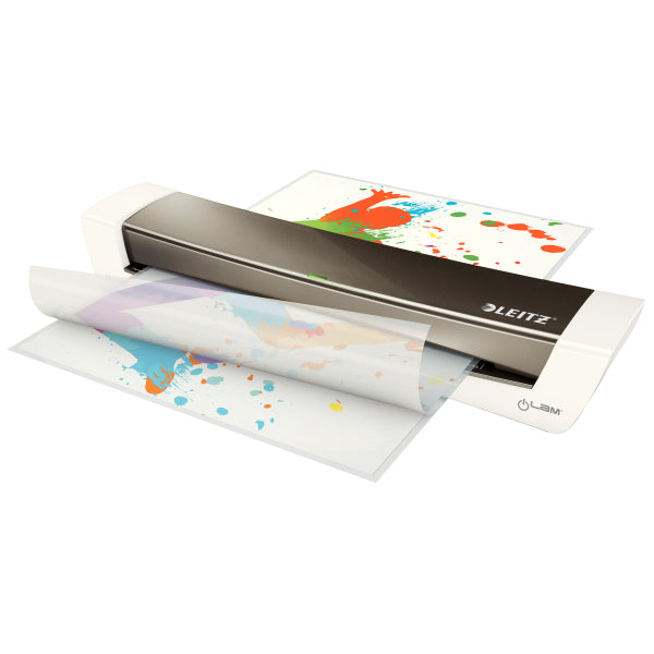 Leitz iLAM Home Office Laminiergerät A3 – Heisslaminator, bis 125 µm, 2 Rollen, 310 mm/min, grau