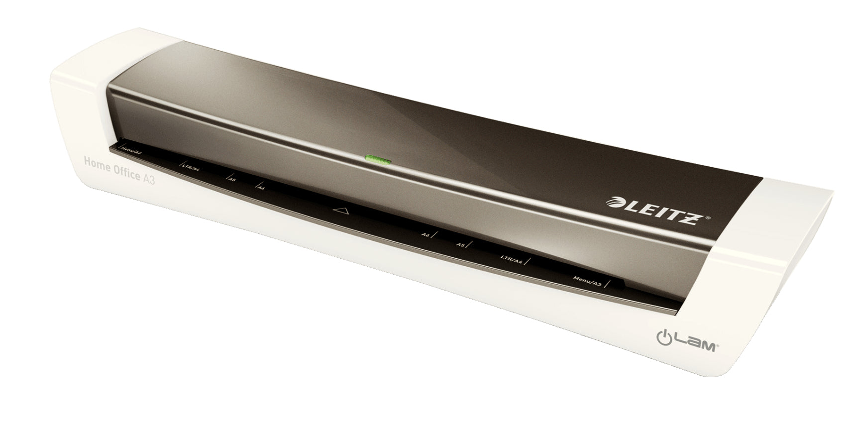 Leitz iLAM Home Office Laminiergerät A3 – Heisslaminator, bis 125 µm, 2 Rollen, 310 mm/min, grau