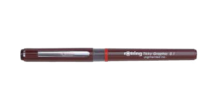 Rotring Tikky Graphic Fineliner 0,1 mm – schwarz – wasserfest