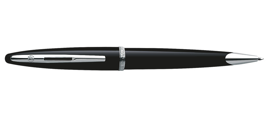 Waterman Carène – Schwarze Lackoberfläche, Schreibfarbe Blau