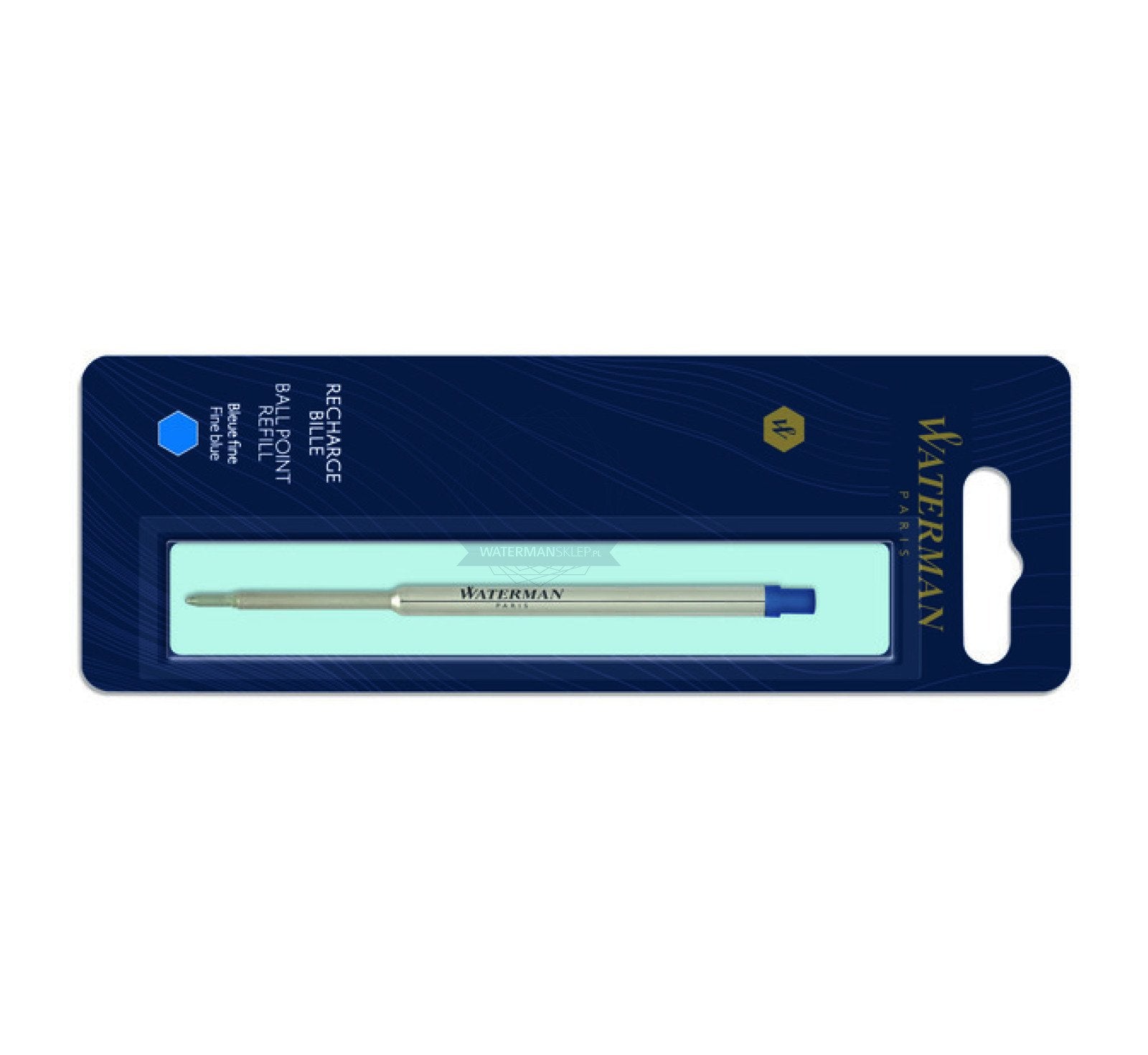 Waterman Kugelschreiber-Mine Maxima Standard für Parker – Blau, 0,8 mm, geruchsarm, 1 Stück