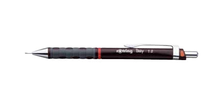 Rotring Tikky Druckbleistift – 1 mm – Weinrot – mit Radierer