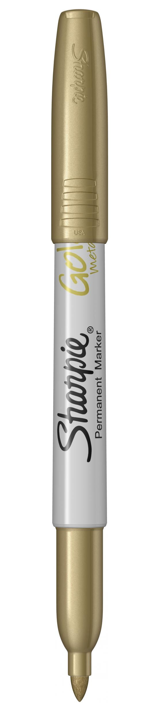 Sharpie 1891062 Permanentmarker Metallic – Rundspitze 1,4 mm – Gold – für Metall