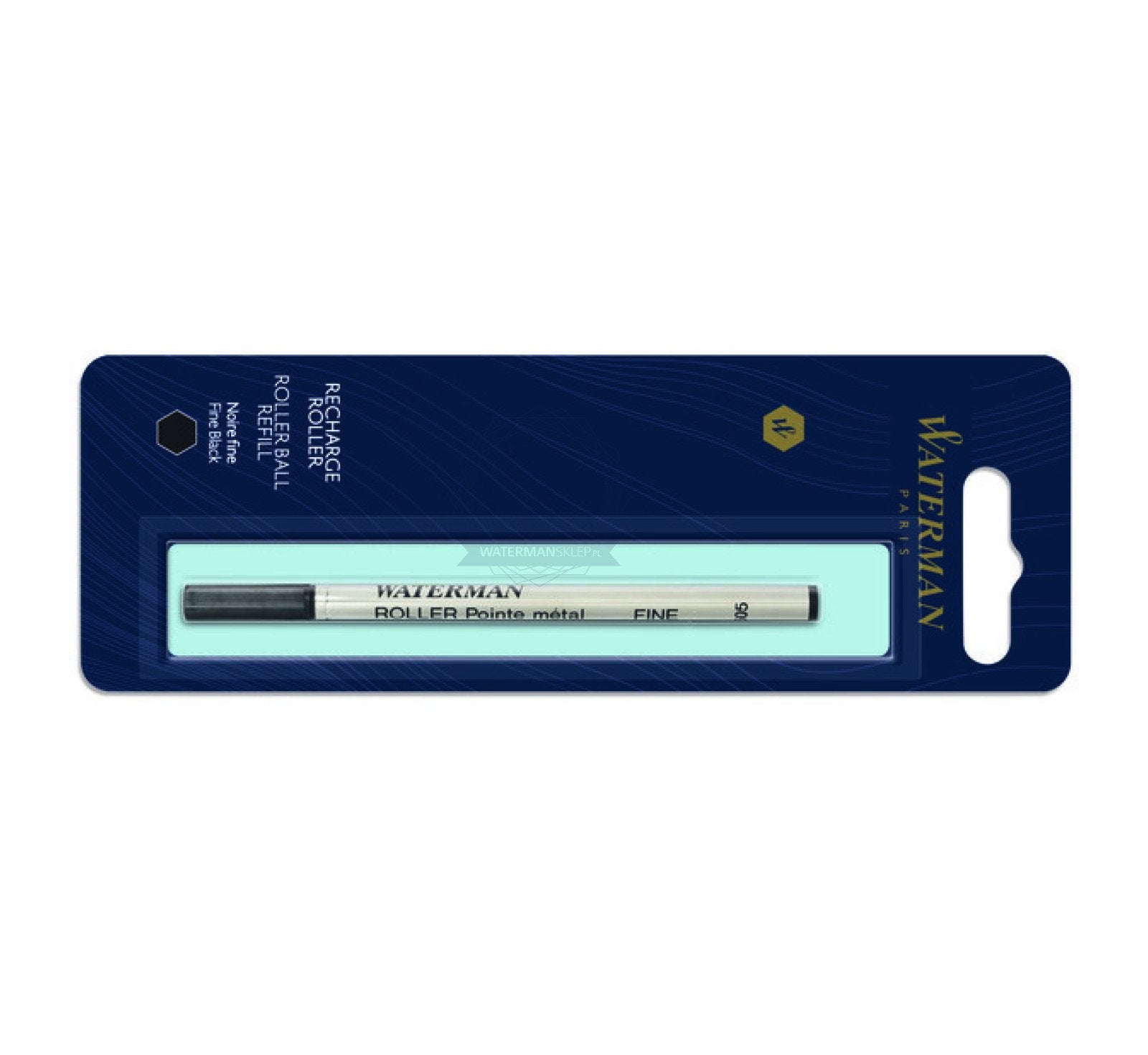 Waterman Rollerpatrone – Schwarz, 0,8 mm, geruchsarm, 1 Stück