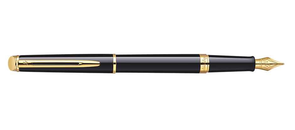 Waterman Hemisphäre Lack schwarz, vergoldet – Federspitze M
